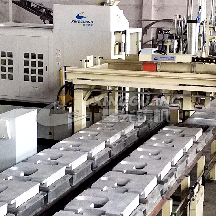 全自动水平脱箱造型机回转线